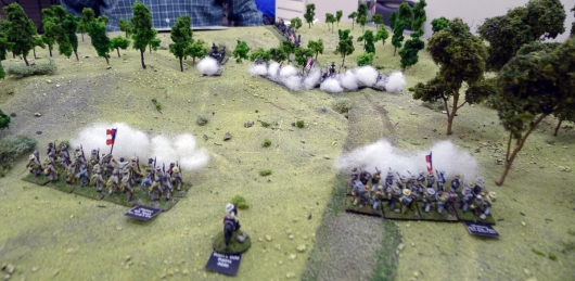 Confederates begin to close with the enemy...