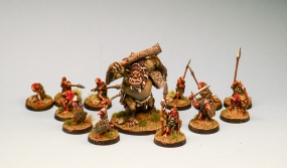 The entire Goblin warband. The guys with spears in the back were painted a looooong time ago. It's nice to have finally finished up the collection. Sorry for the DOF issues. I was being lazy.