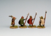 One quickly discovers that the same cloak was used over and over. I love the orc on the right's floppy hood.